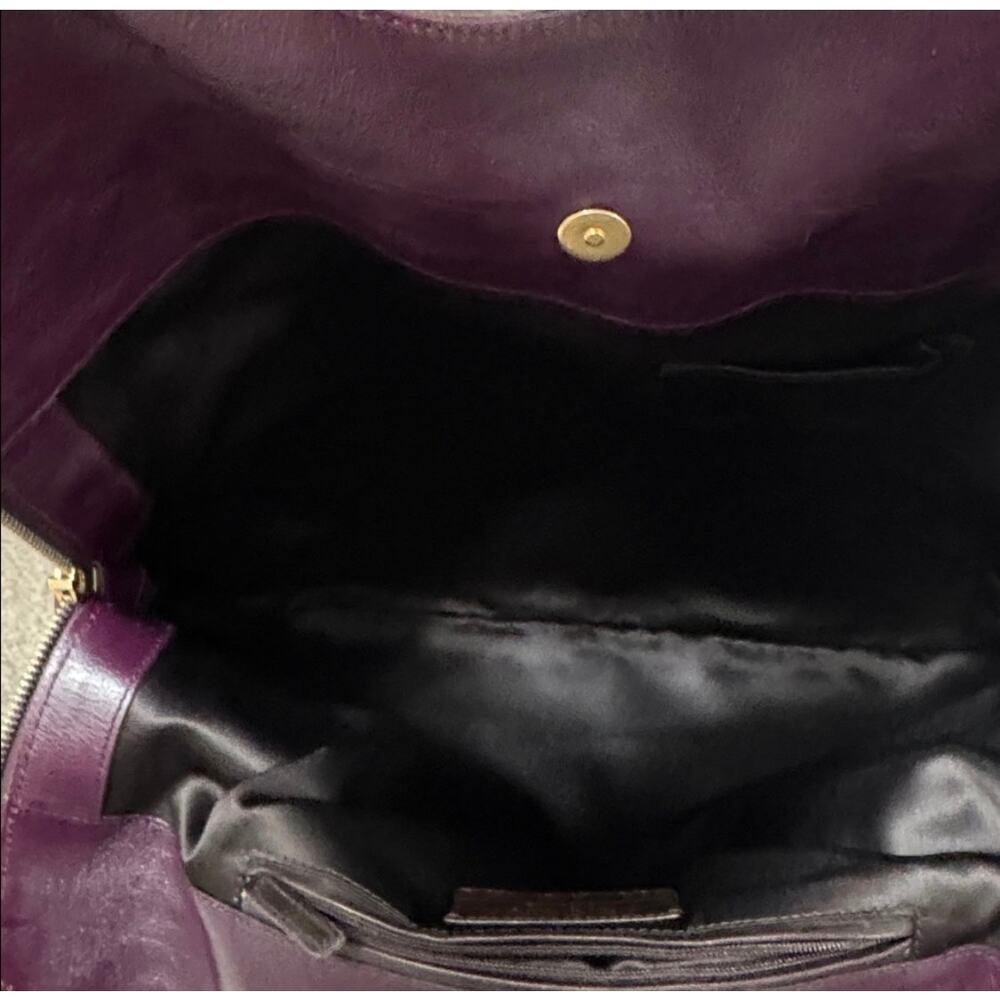 Yves Saint Laurent Purple Large Tribute Tote Bag EUC with COA - Picture 8 of 12